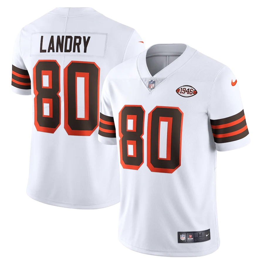 Men Cleveland Browns #80 Jarvis Landry Nike White 1946 Collection Alternate Game NFL Jersey->cleveland browns->NFL Jersey